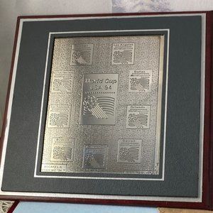 Vintage Accents - Vintage 1994 World Cup Soccer 925 Silver Plaque Vintage Accents - Vintage 1994 World Cup Soccer 925 Silver Plaque